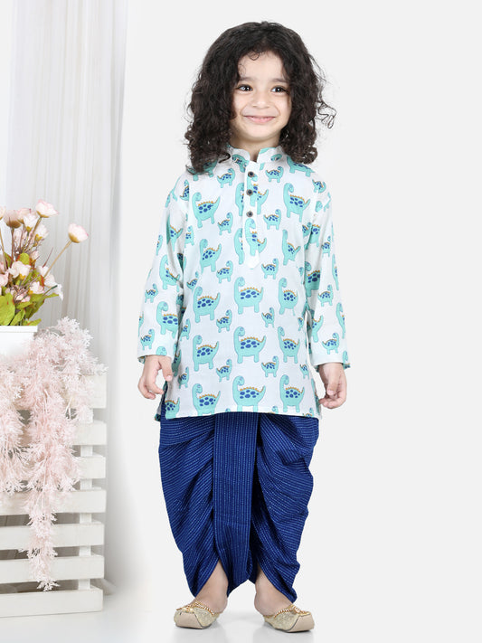 Dinnosaur Printed Kurta Dhoti