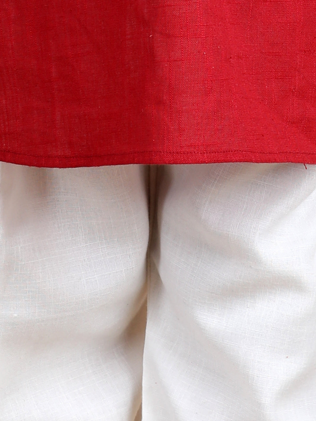 Red Kurta with patola printed jacket Set