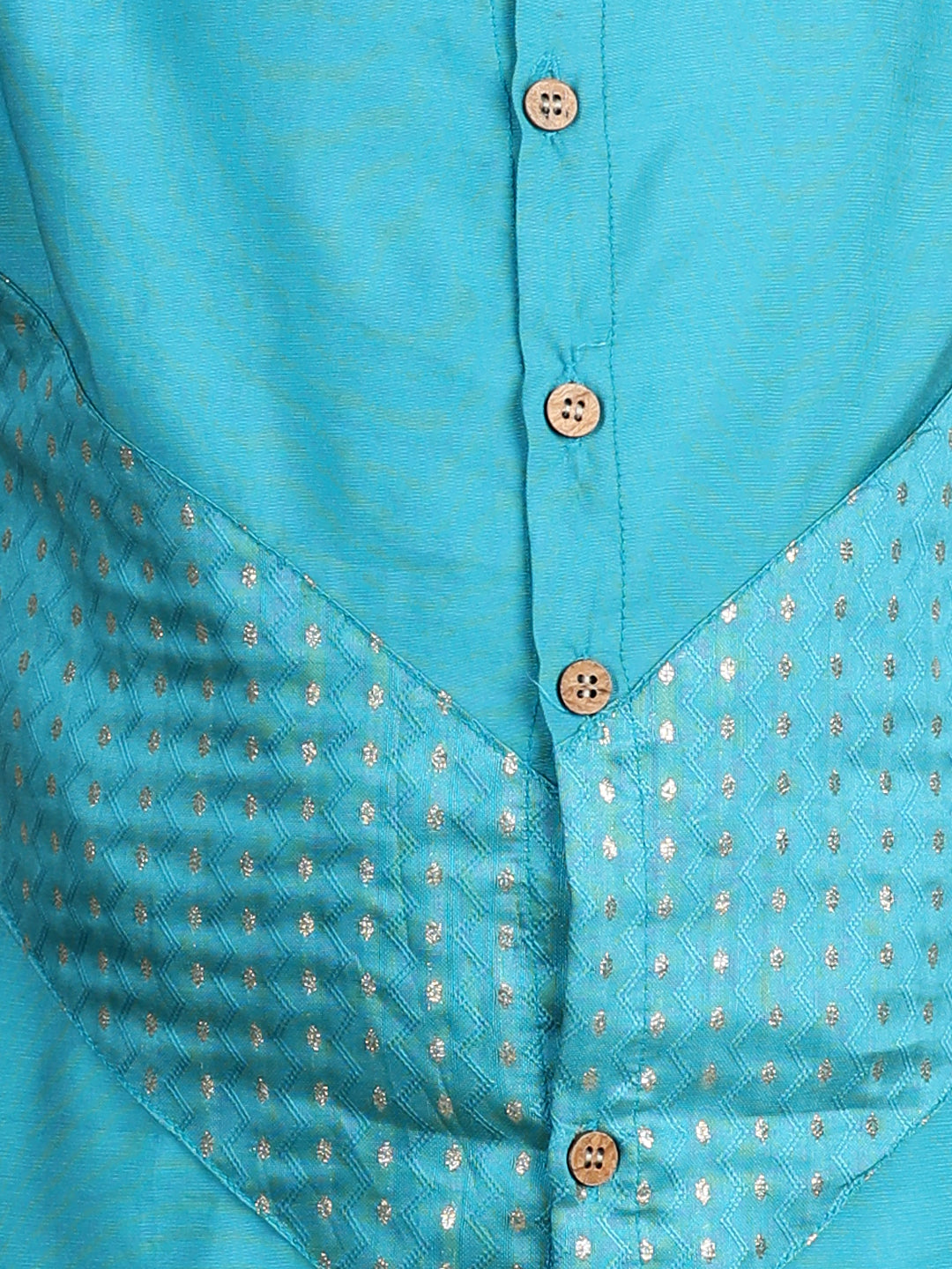 Light Blue emroidered patch work kurta Set