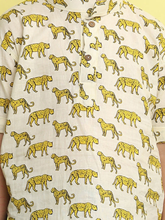 White Tiger Printed Shirt