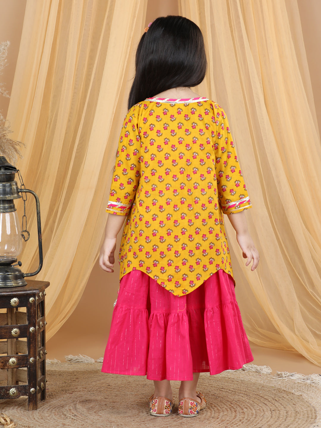 Yellow Pink Jacket Dress