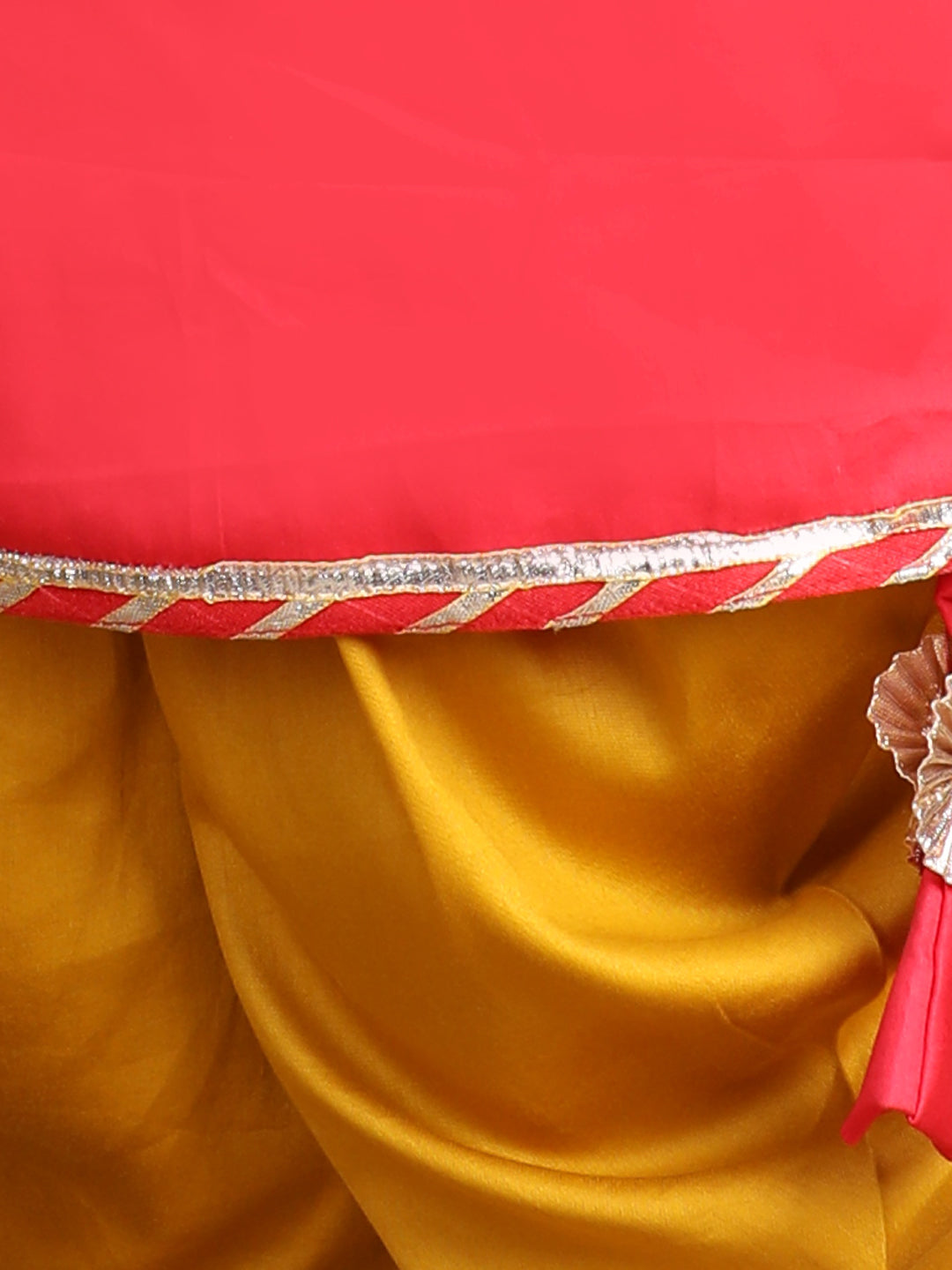Red Embroidered Sleeveless kurti with dhoti