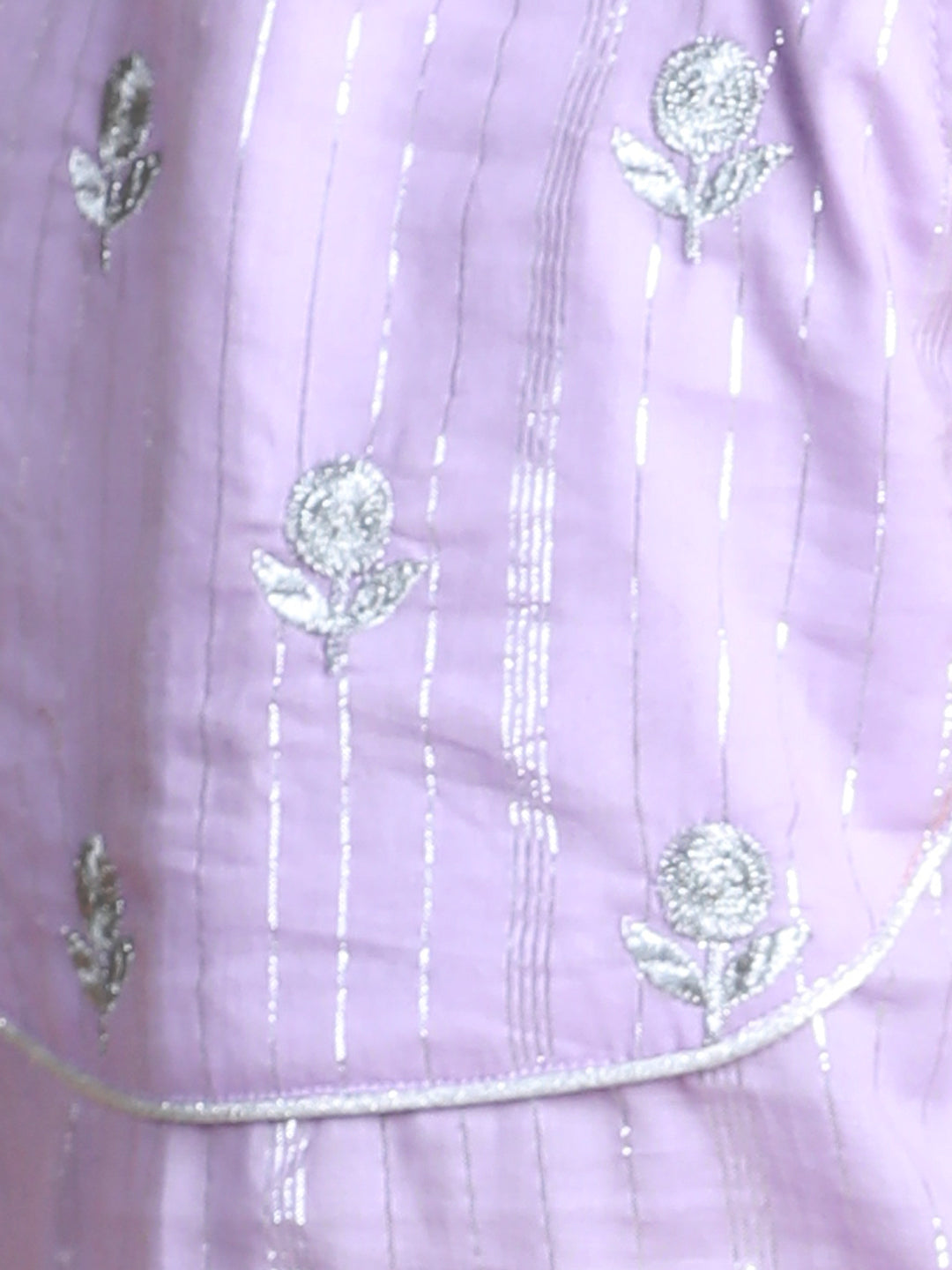 Purple embroidered Kurti set
