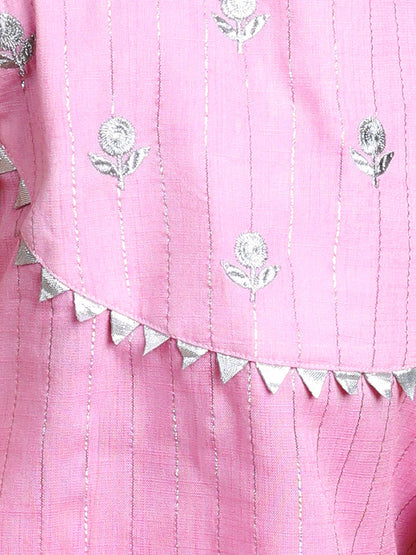 Pink Embroidered Kurti set