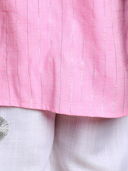 Pink Embroidered Kurti set