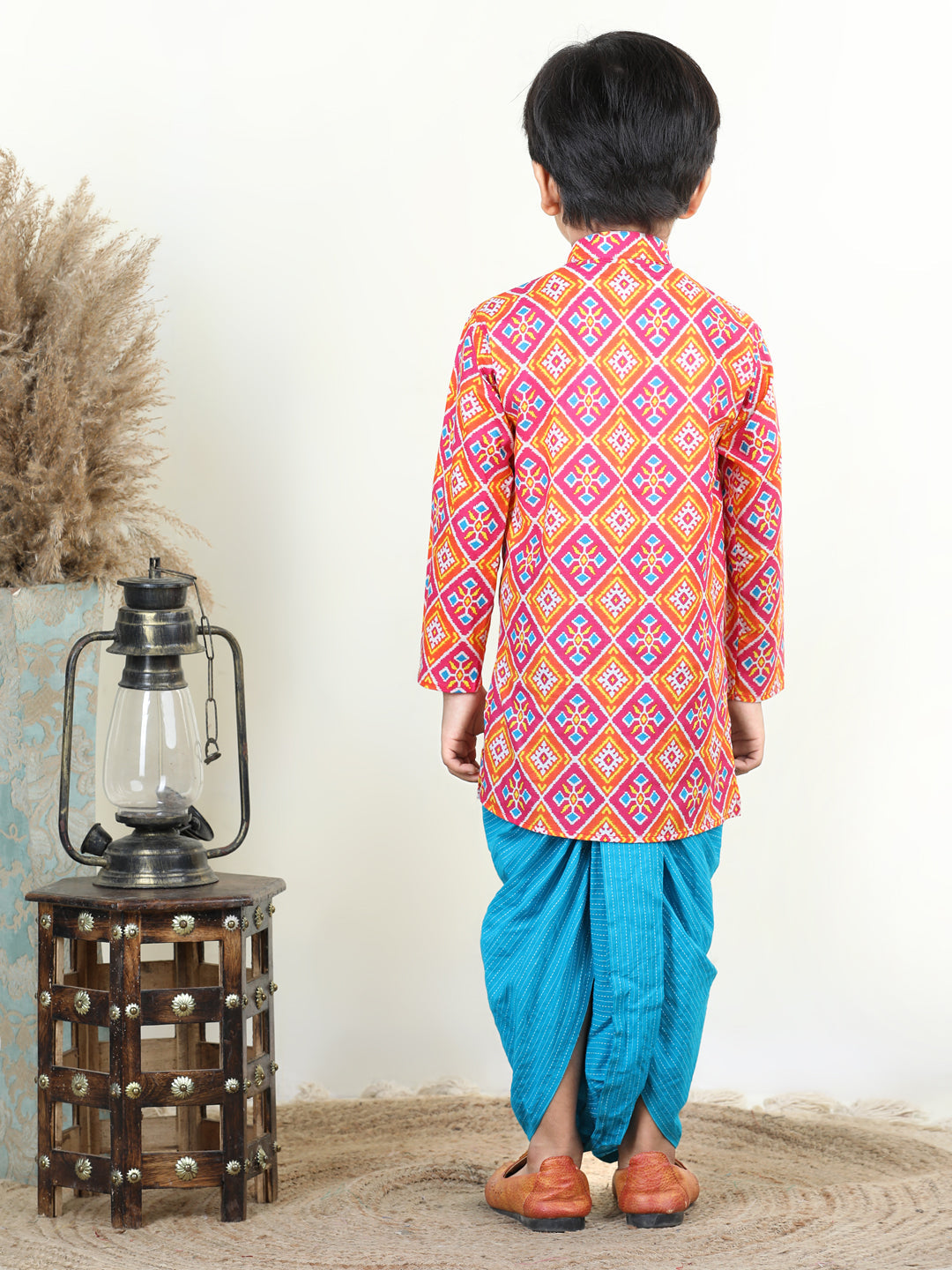 Patola Printed Asymetrical Style kurta Dhoti