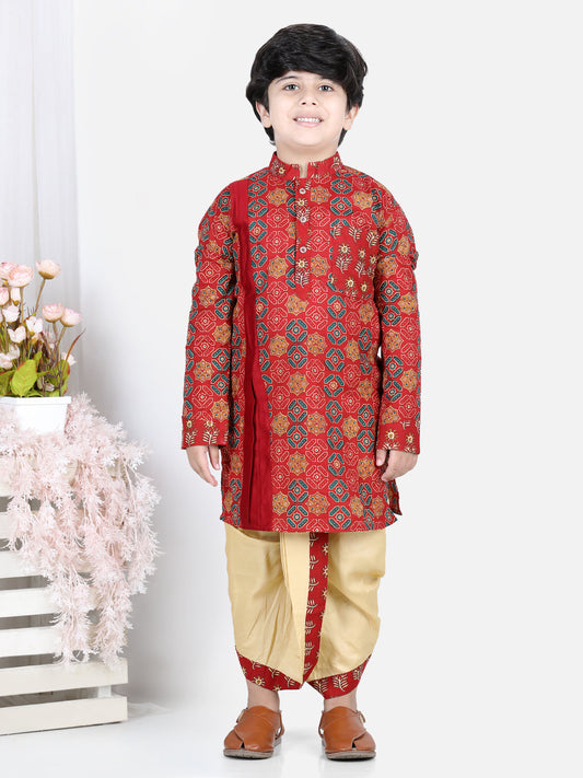 Patola Printed & Pintex Work Kurta Dhoti