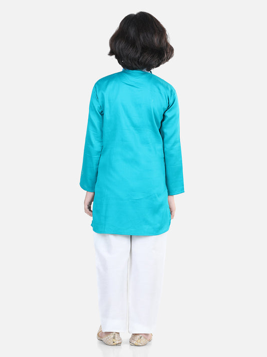 Light Blue Kota Work Detail Kurta Set