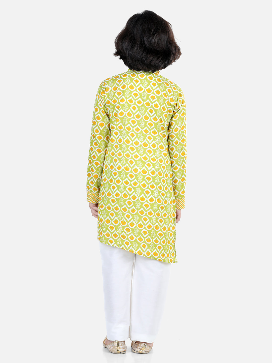 Yellow Leheriya Kurta Set