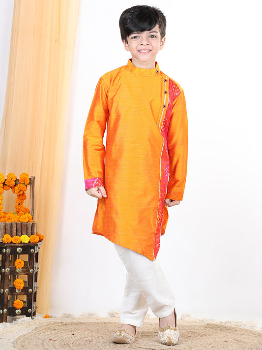 Yellow Kota Work Detail Kurta Set