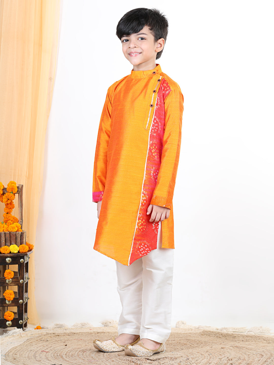 Yellow Kota Work Detail Kurta Set