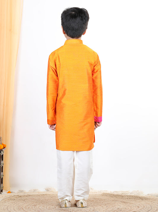 Yellow Kota Work Detail Kurta Set