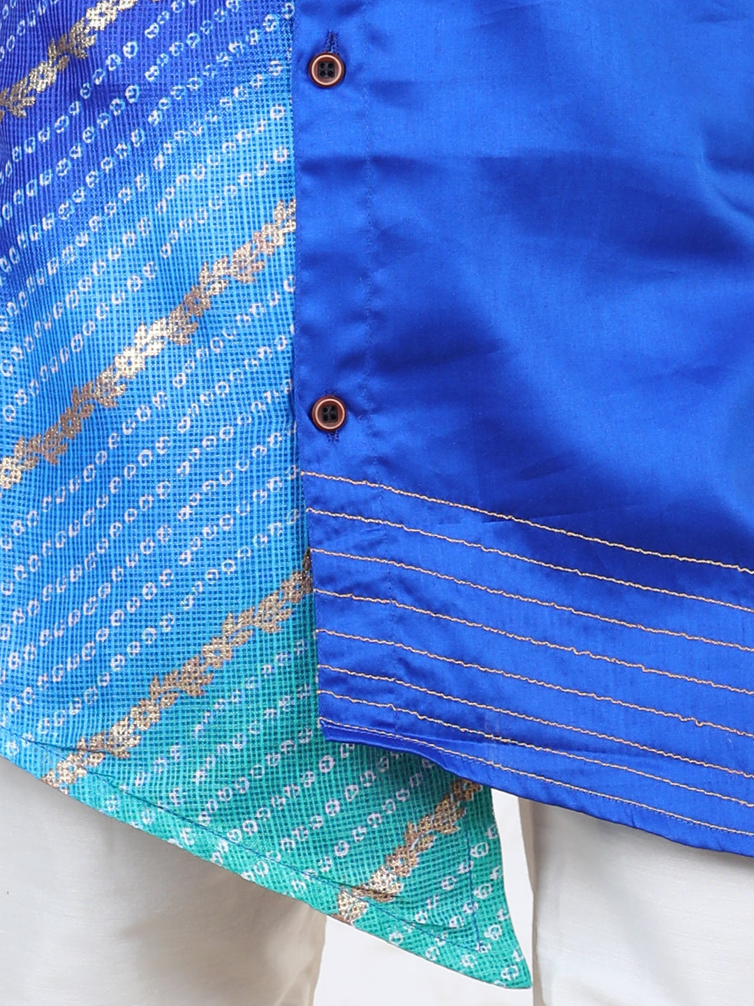Blue Kota Work Detail Kurta Set