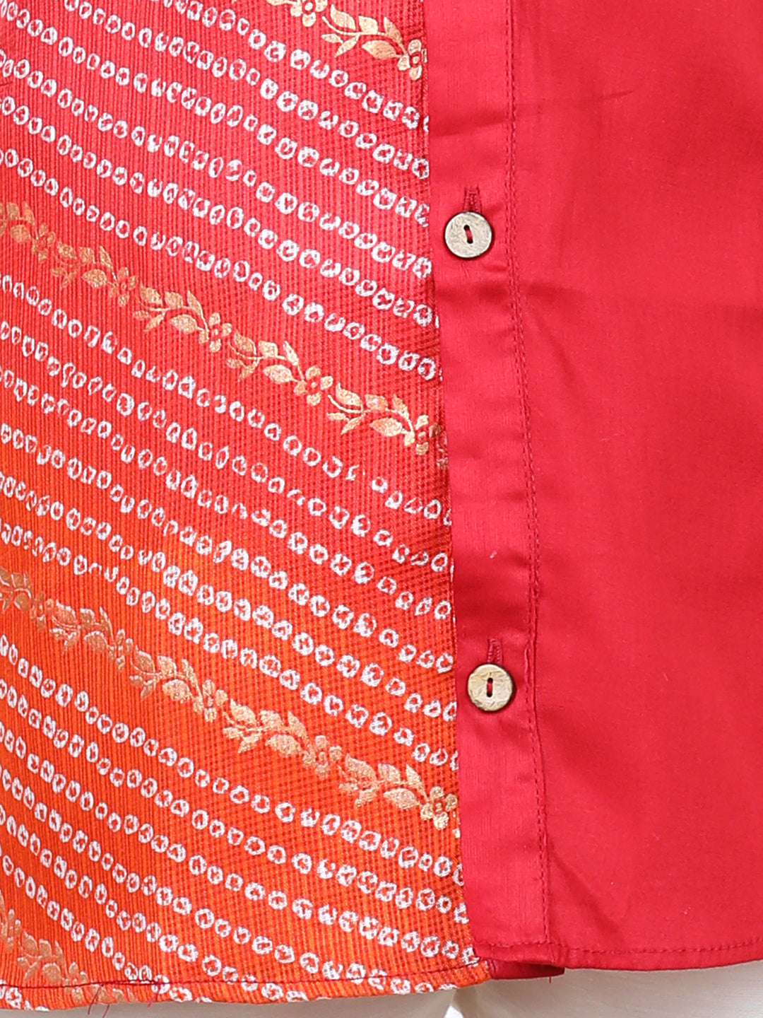 Red Kota Work Detail Kurta Set