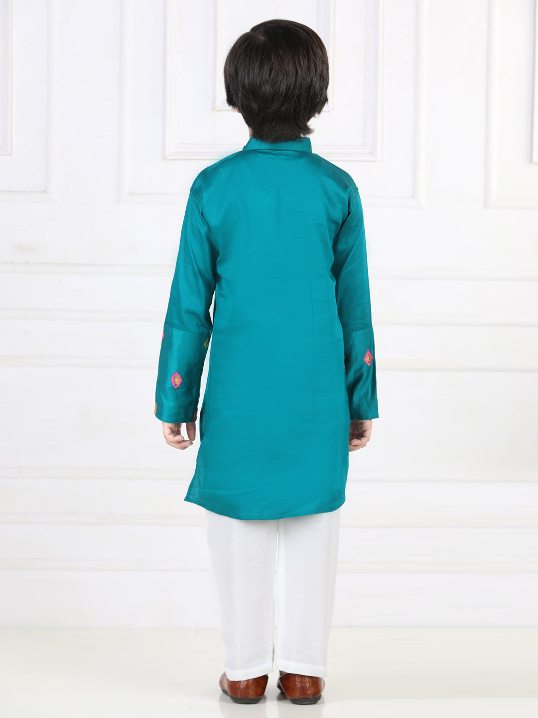 Green Embroidered Kurta Set