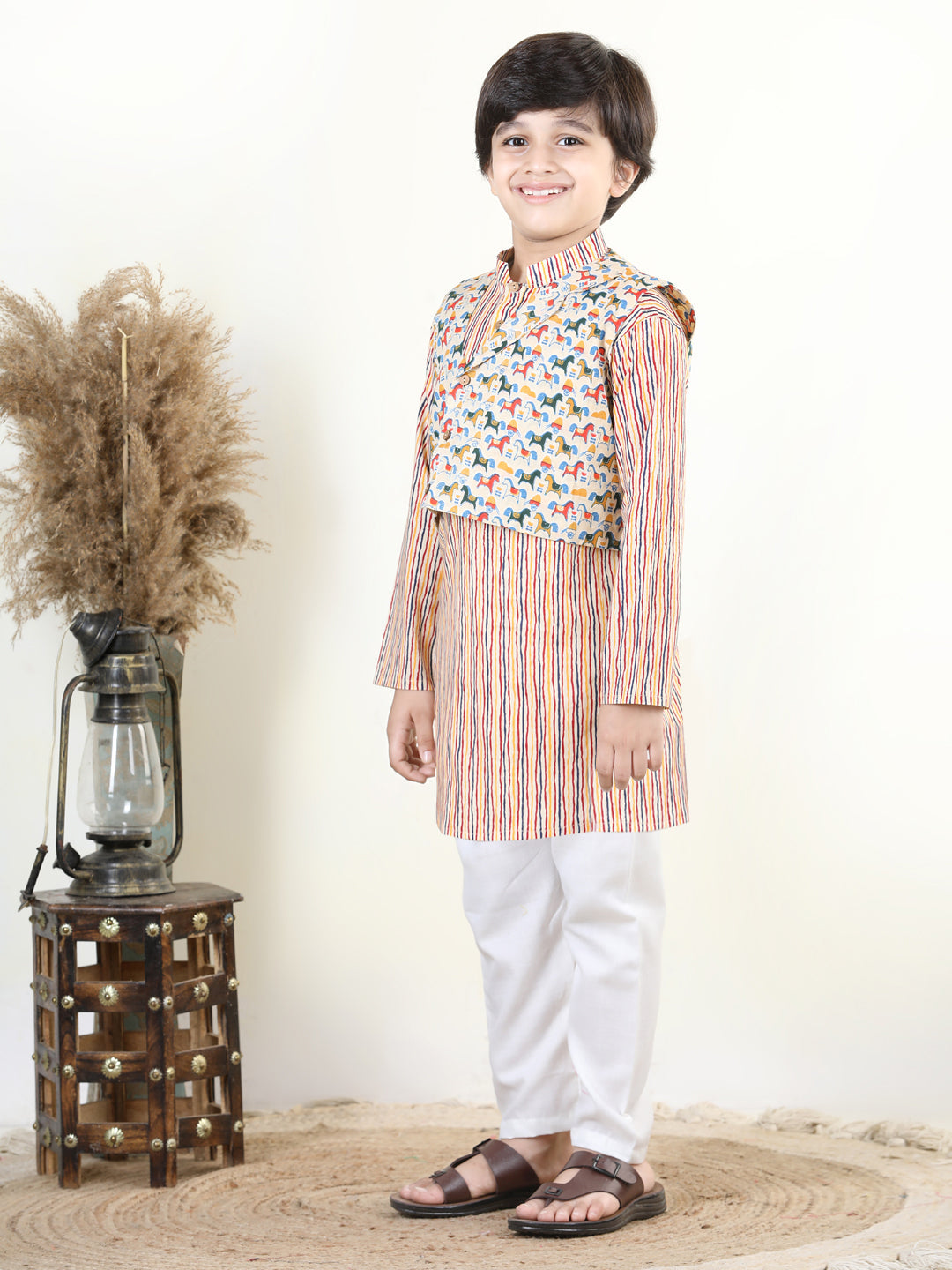 Horse Printed Kurta and Pajama