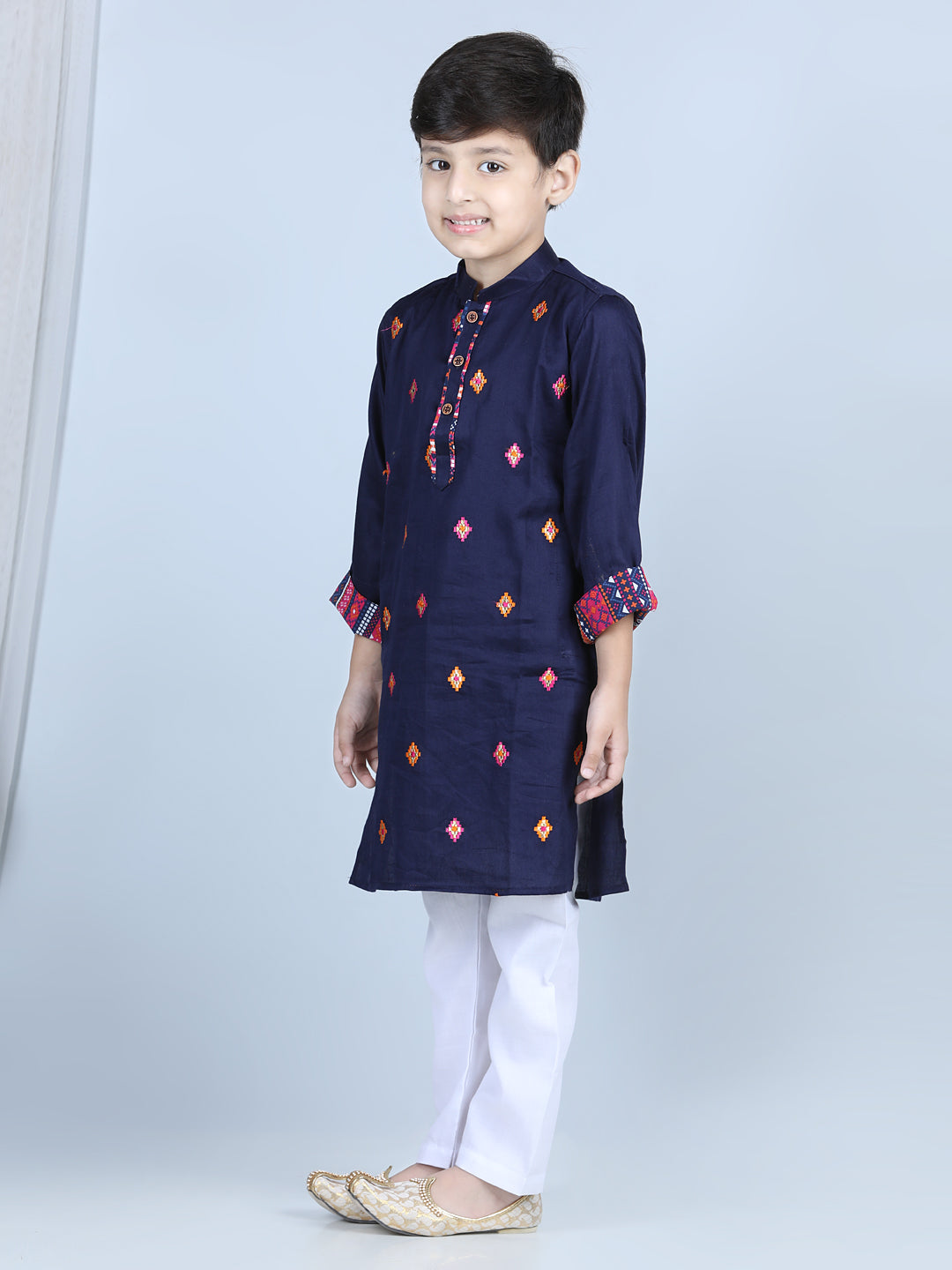 Blue Embroidered Kurta Set
