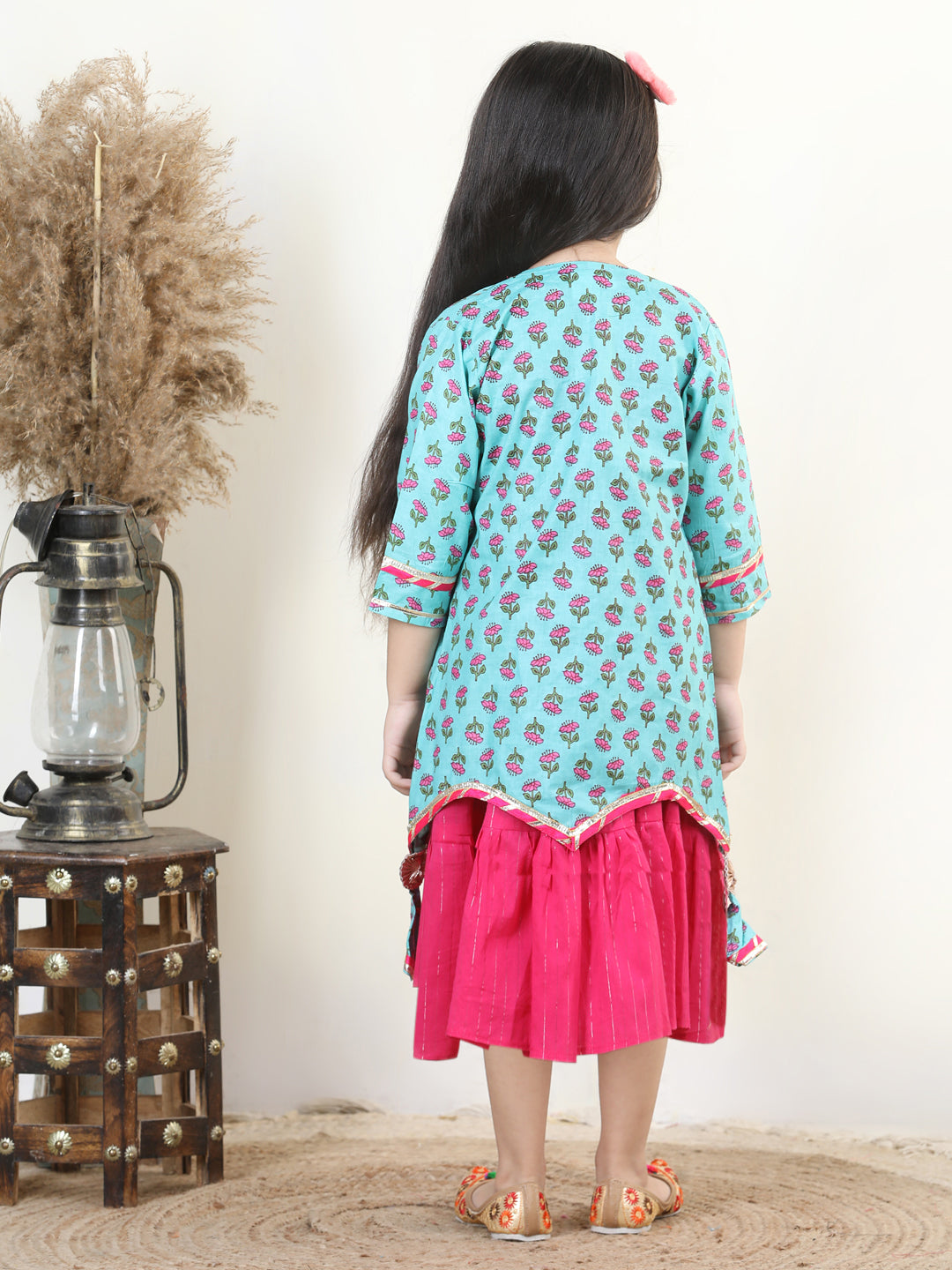 Blue Pink Jacket Dress