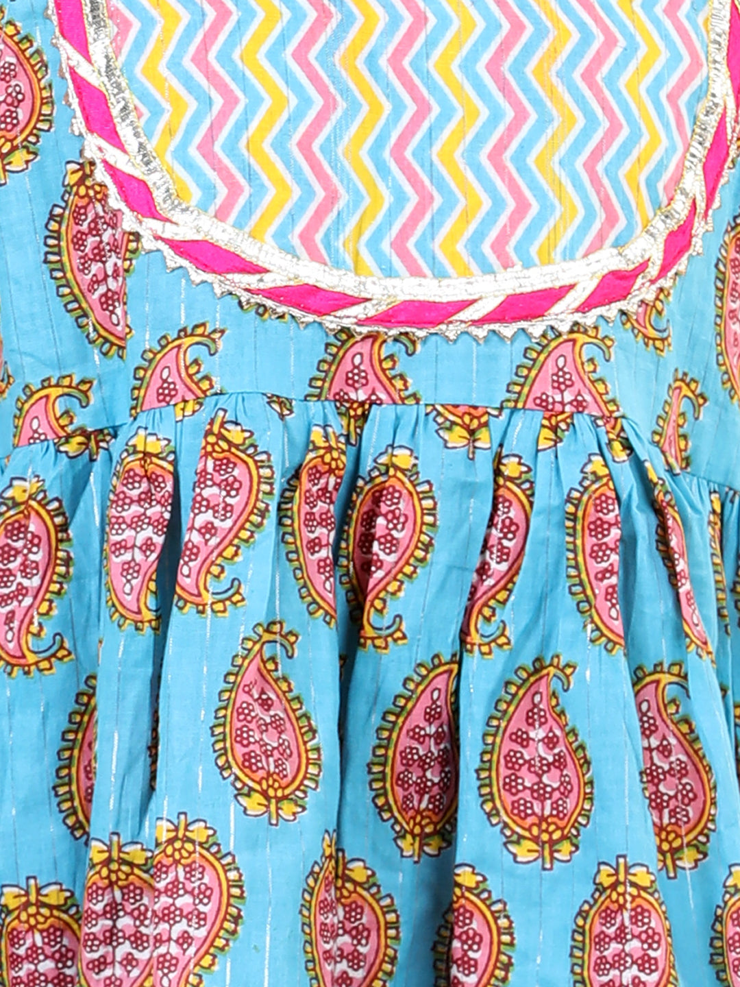 Blue Cotton Sleeveless Dress