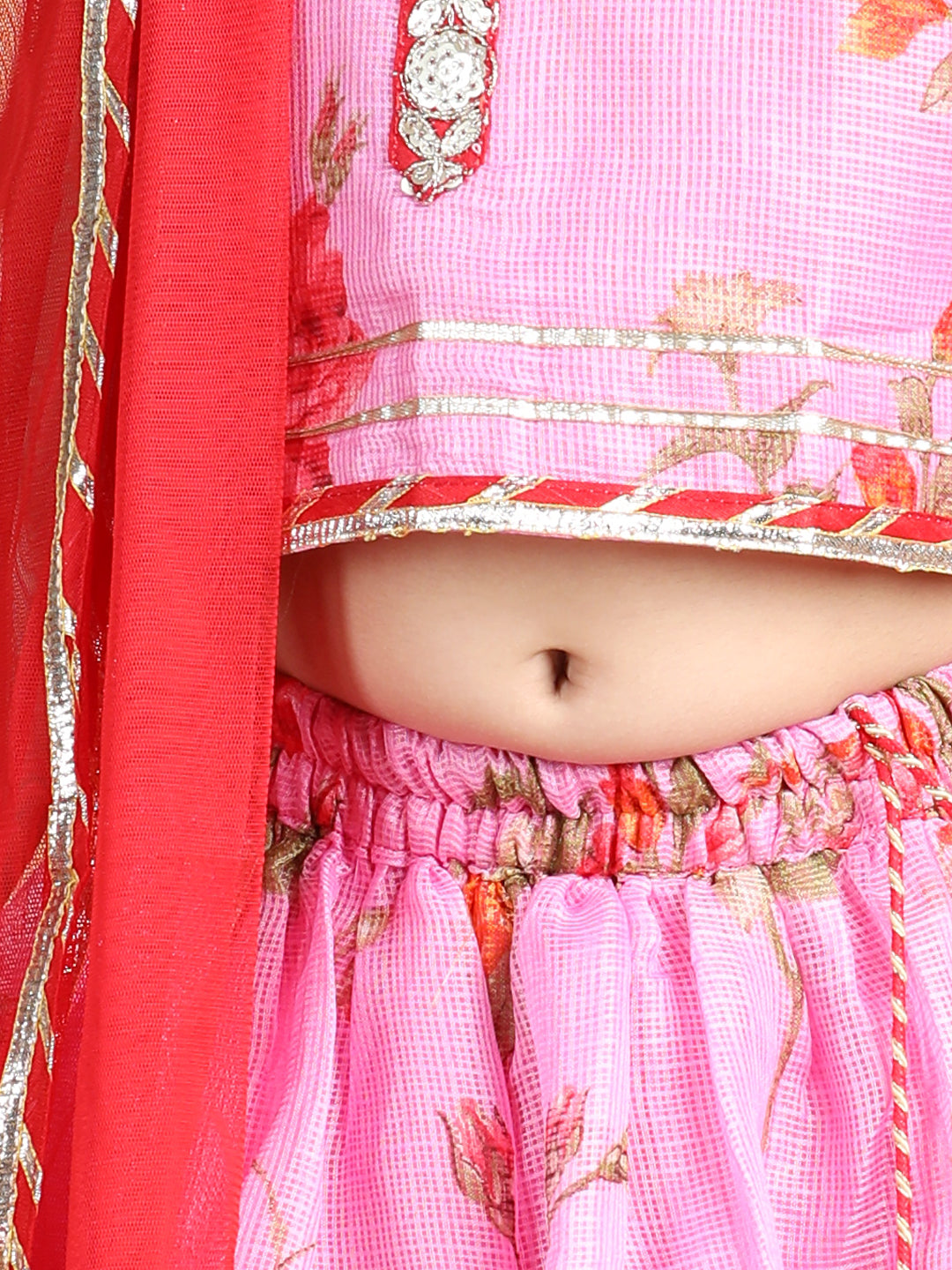Floral Kota lehenga and top and dupatta