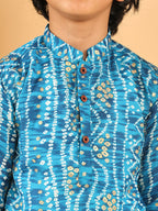 Blue Bhandhani Kurta with Pajama