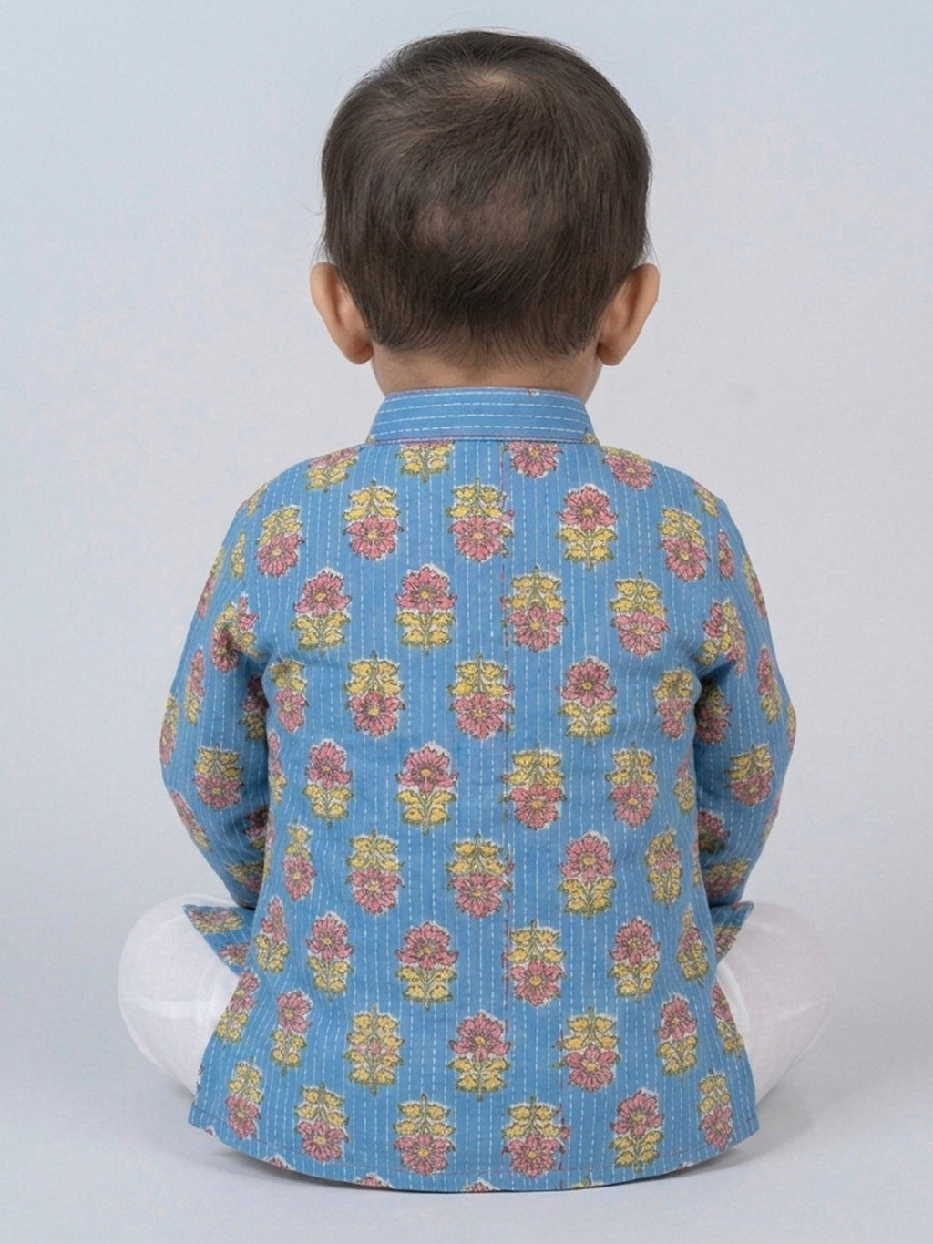 Blue Floral Printed Kurta Set