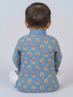 Blue Floral Printed Kurta Set