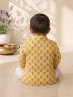 Yellow Floral Printed Kurta Set