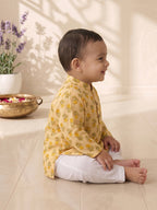 Yellow Floral Printed Kurta Set