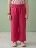 Pink Sleeveless Halter Style Kurti With Pant