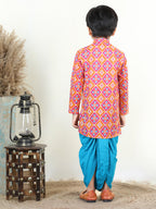 Patola Printed Asymetrical Style kurta Dhoti