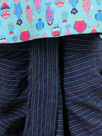 Blue All Over Fish Printed Kurta and katha Dhoti