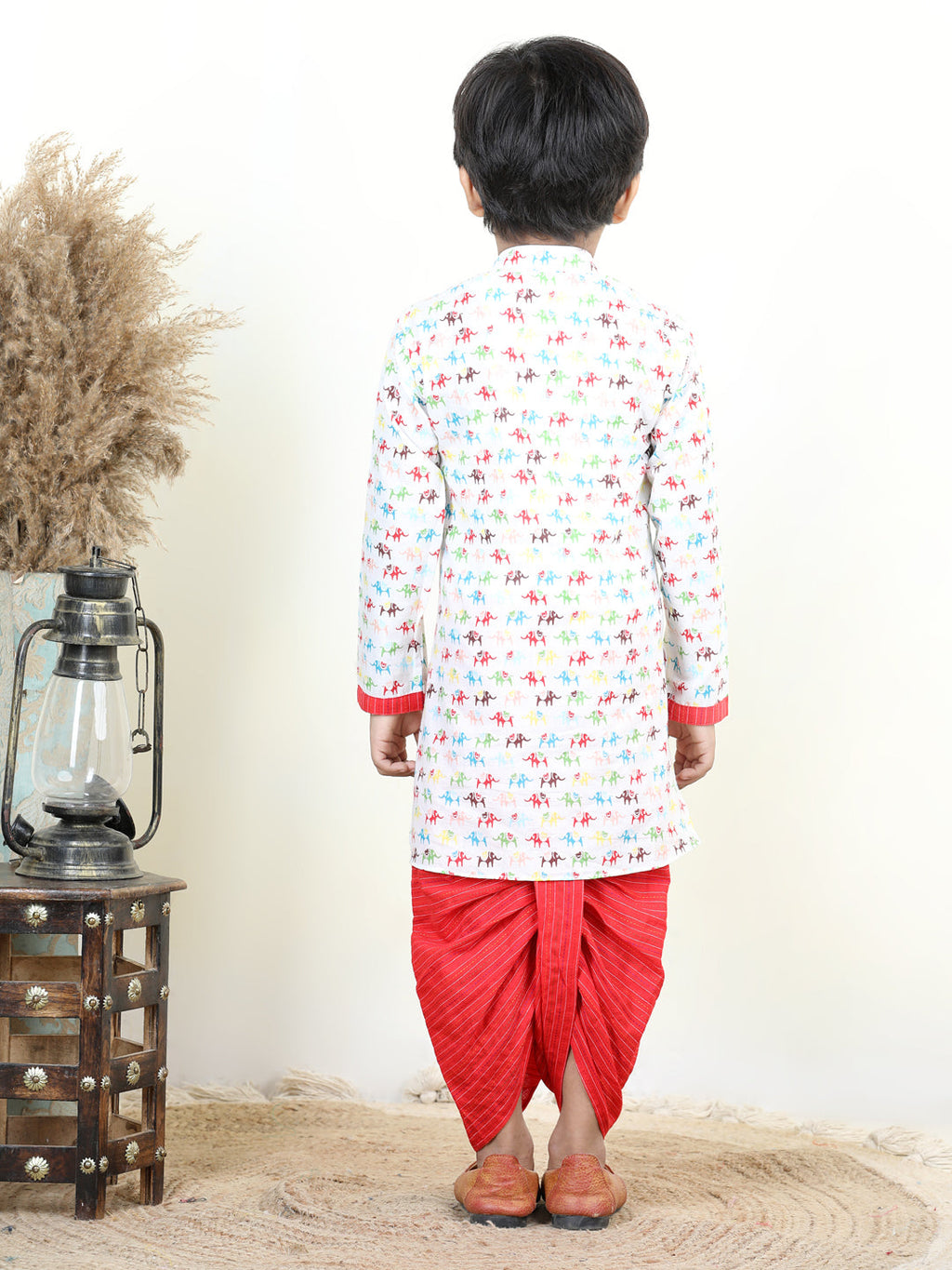 All Over Elephant printed kurta Dhoti