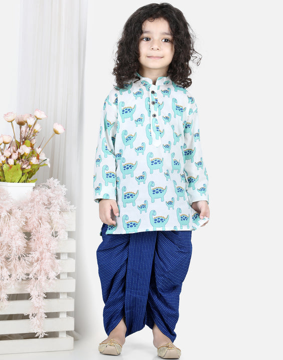 Dinnosaur Printed Kurta Dhoti
