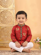 Red Patola printed kurta and Pajama