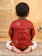 Red Patola printed kurta and Pajama