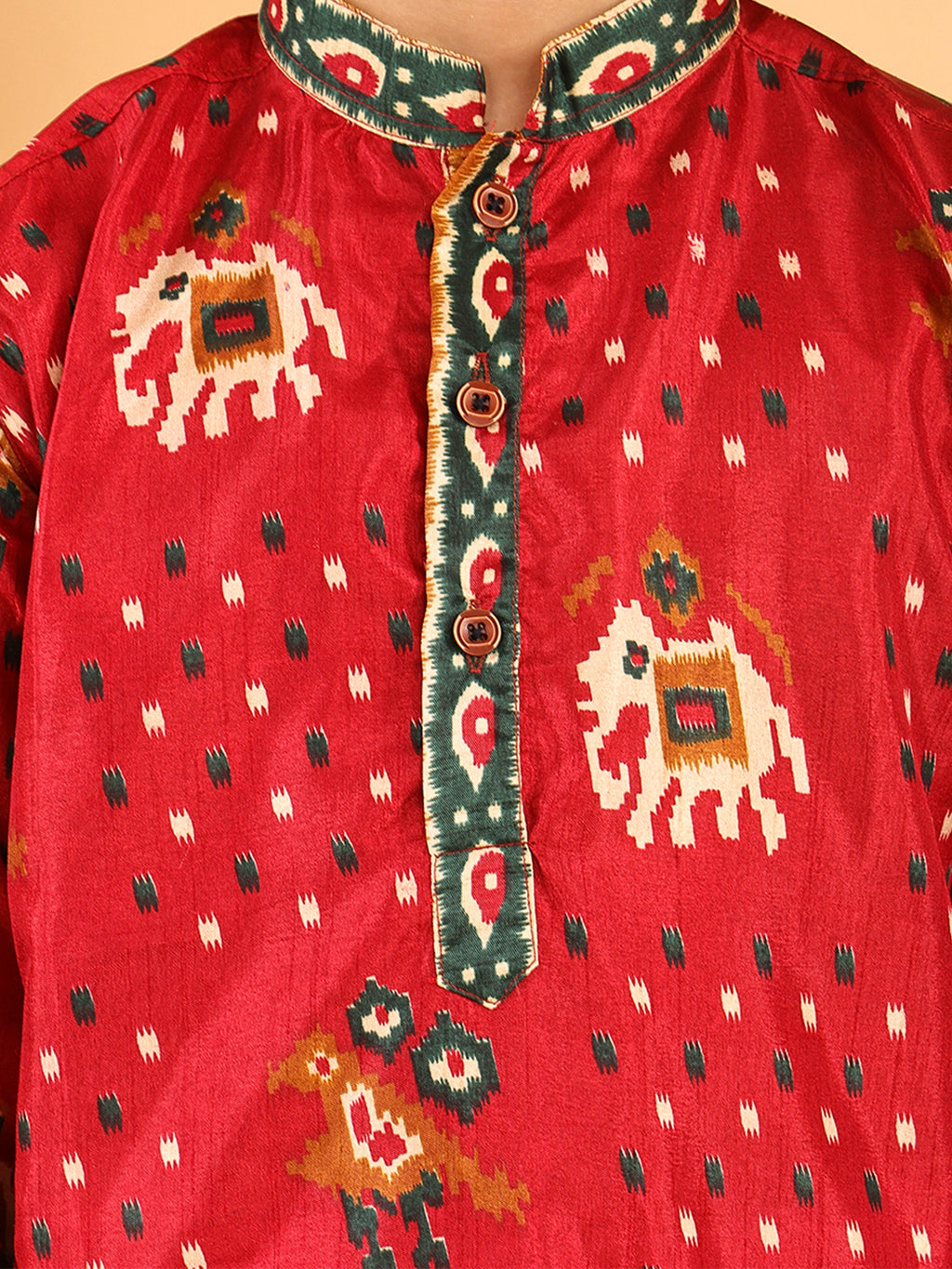 Red Patola printed kurta and Pajama