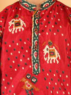 Red Patola printed kurta and Pajama