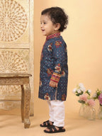 Blue Patola printed Kurta and pajama