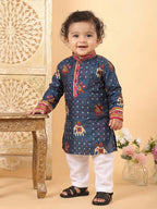 Blue Patola printed Kurta and pajama