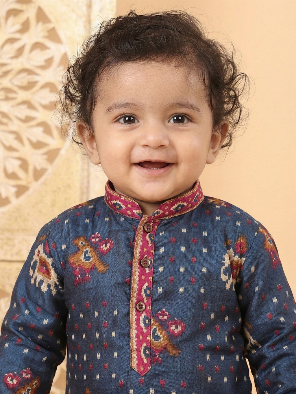 Blue Patola printed Kurta and pajama