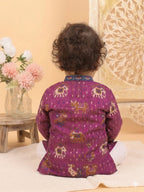 Purple Patola Printed Kurta and Pajama