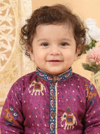 Purple Patola Printed Kurta and Pajama