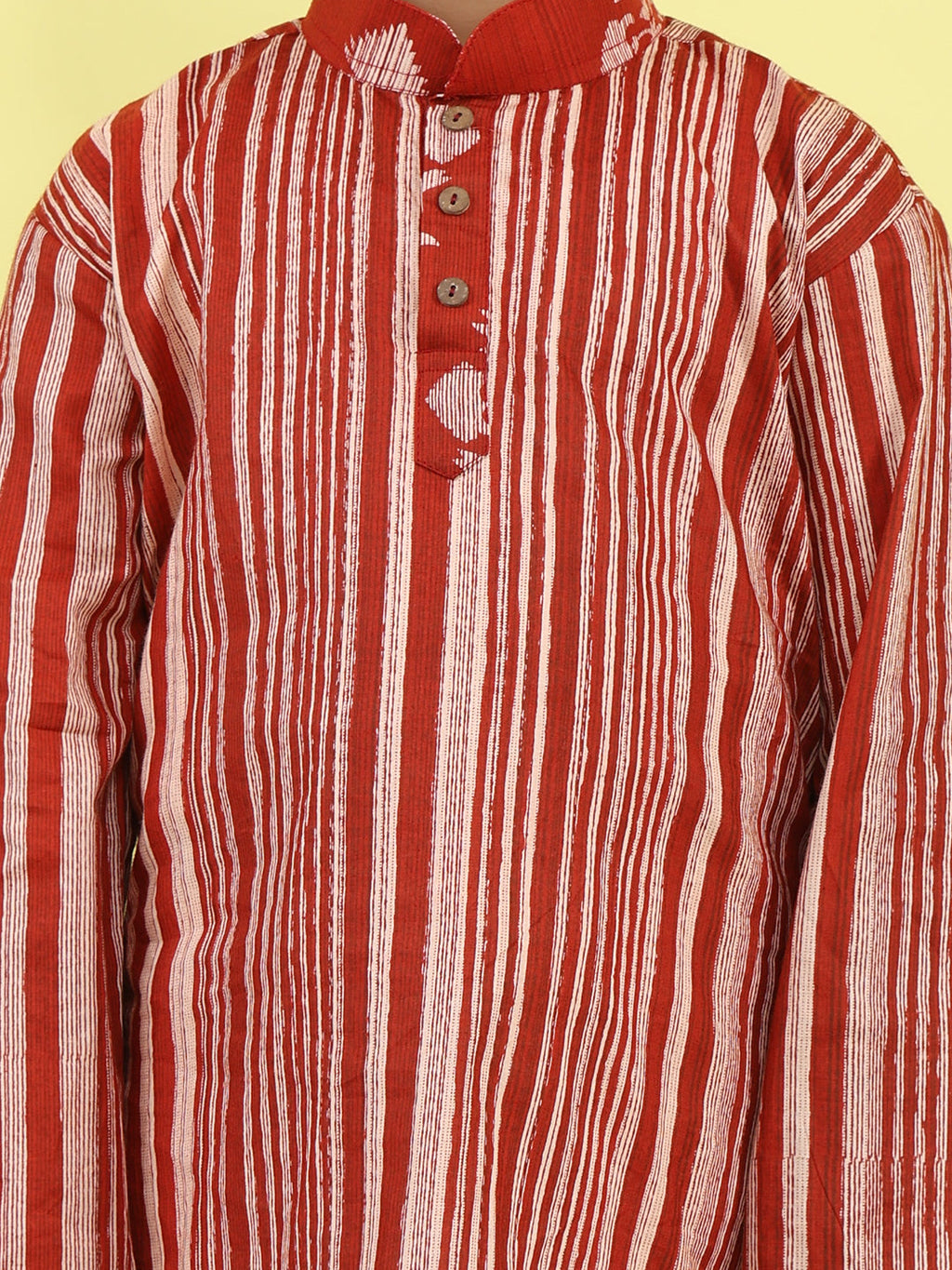 Red Stripped Printed Kurta with pajama