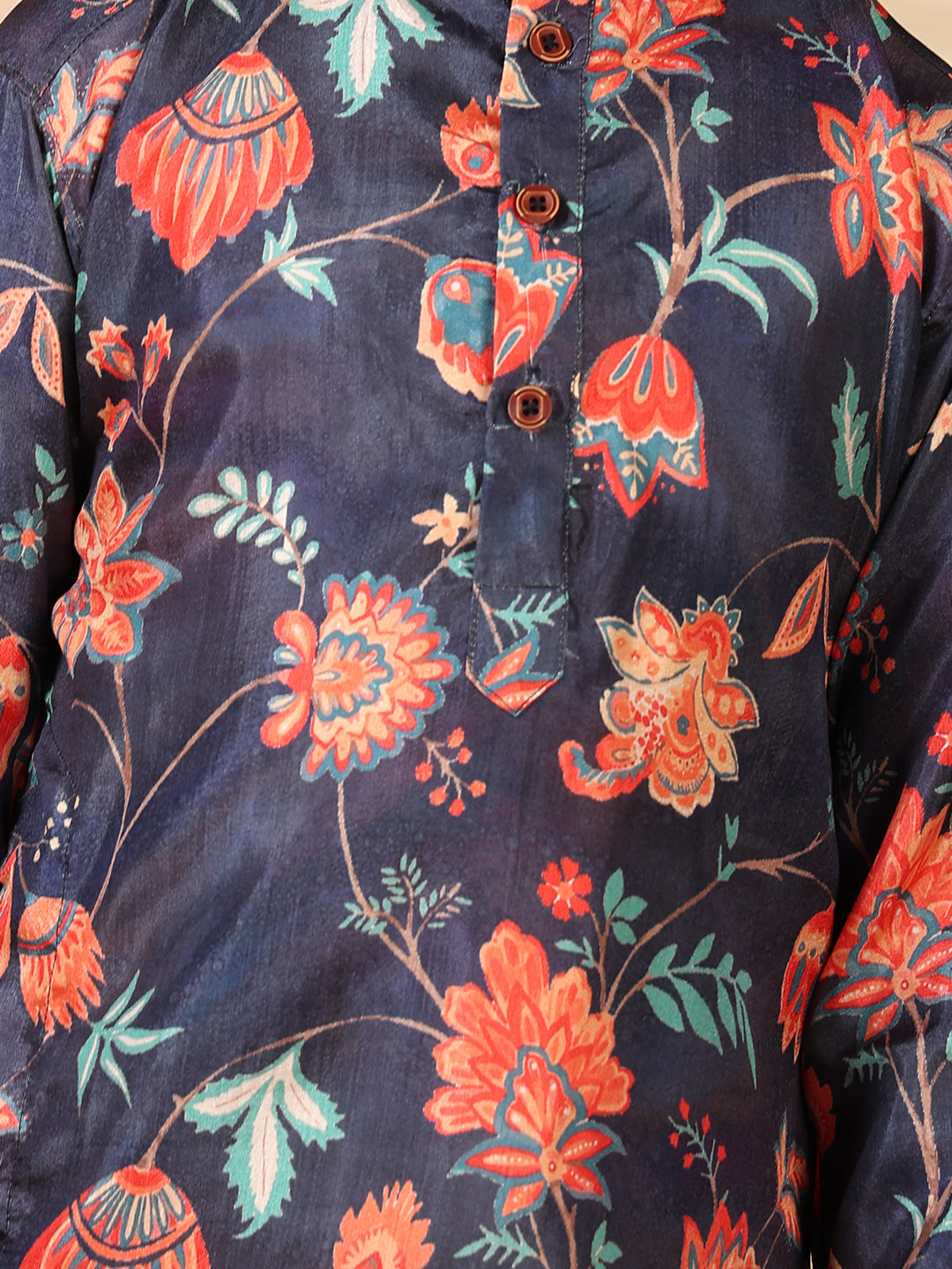 Blue Floral printed Kurta with pajama