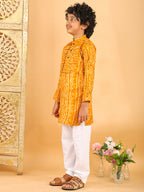 Yellow Bhandhani Kurta with Pajama