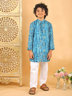 Blue Bhandhani Kurta with Pajama