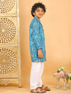 Blue Bhandhani Kurta with Pajama