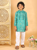 Green Bhandhani Kurta with Pajama