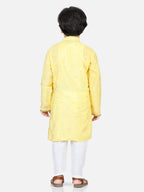 Yellow Bird Foil Printed Kurta Set